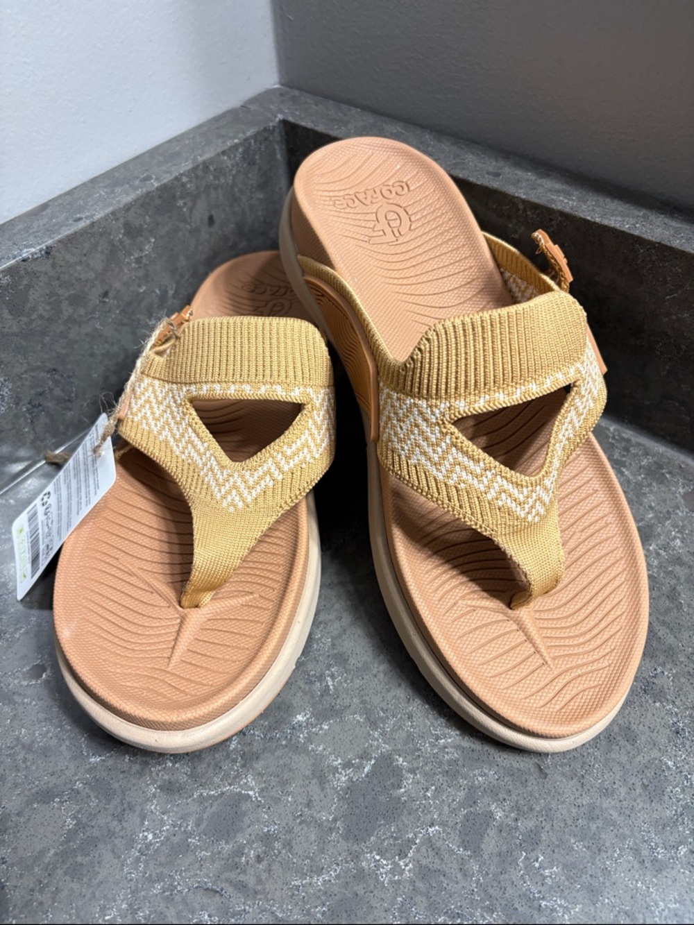 Women's Knit Toe-Post Orthotic Sandals
